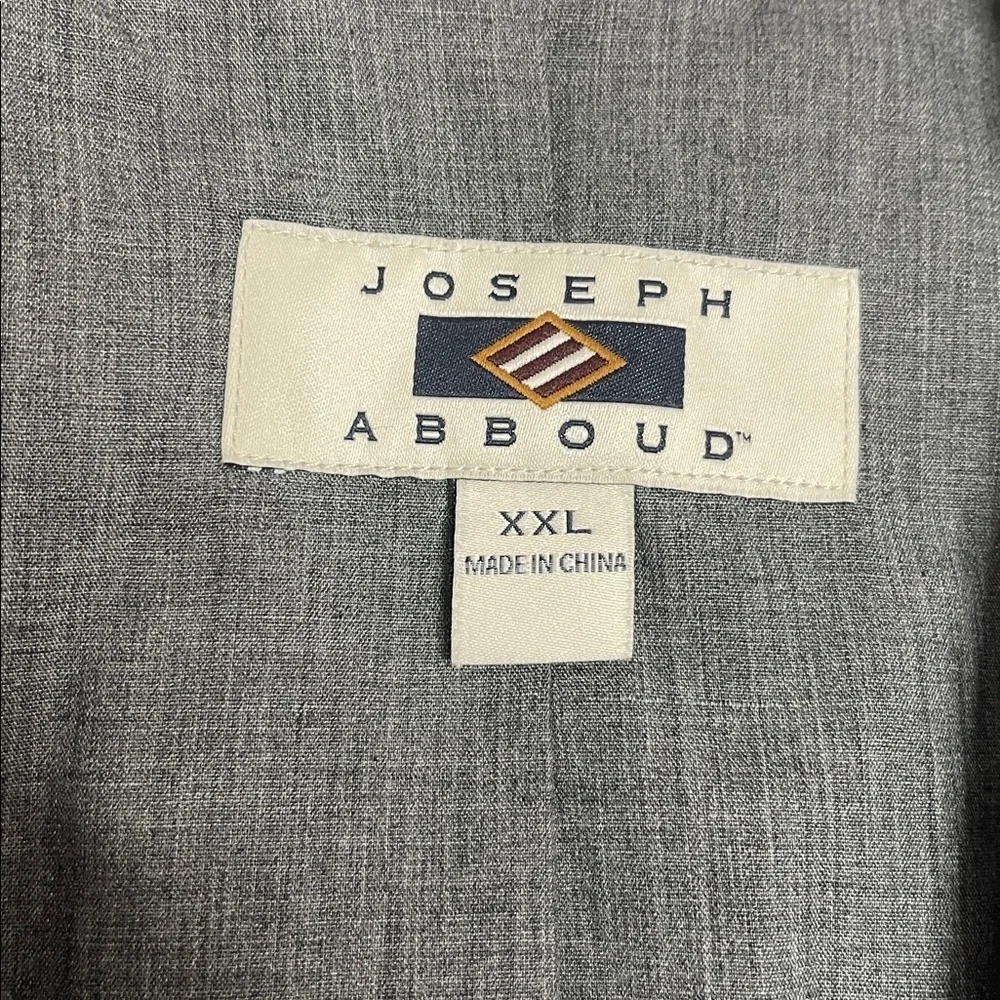 Joseph Abboud 100% Linen Black Gray Houndstooth Plaid Blazer Size XXL
